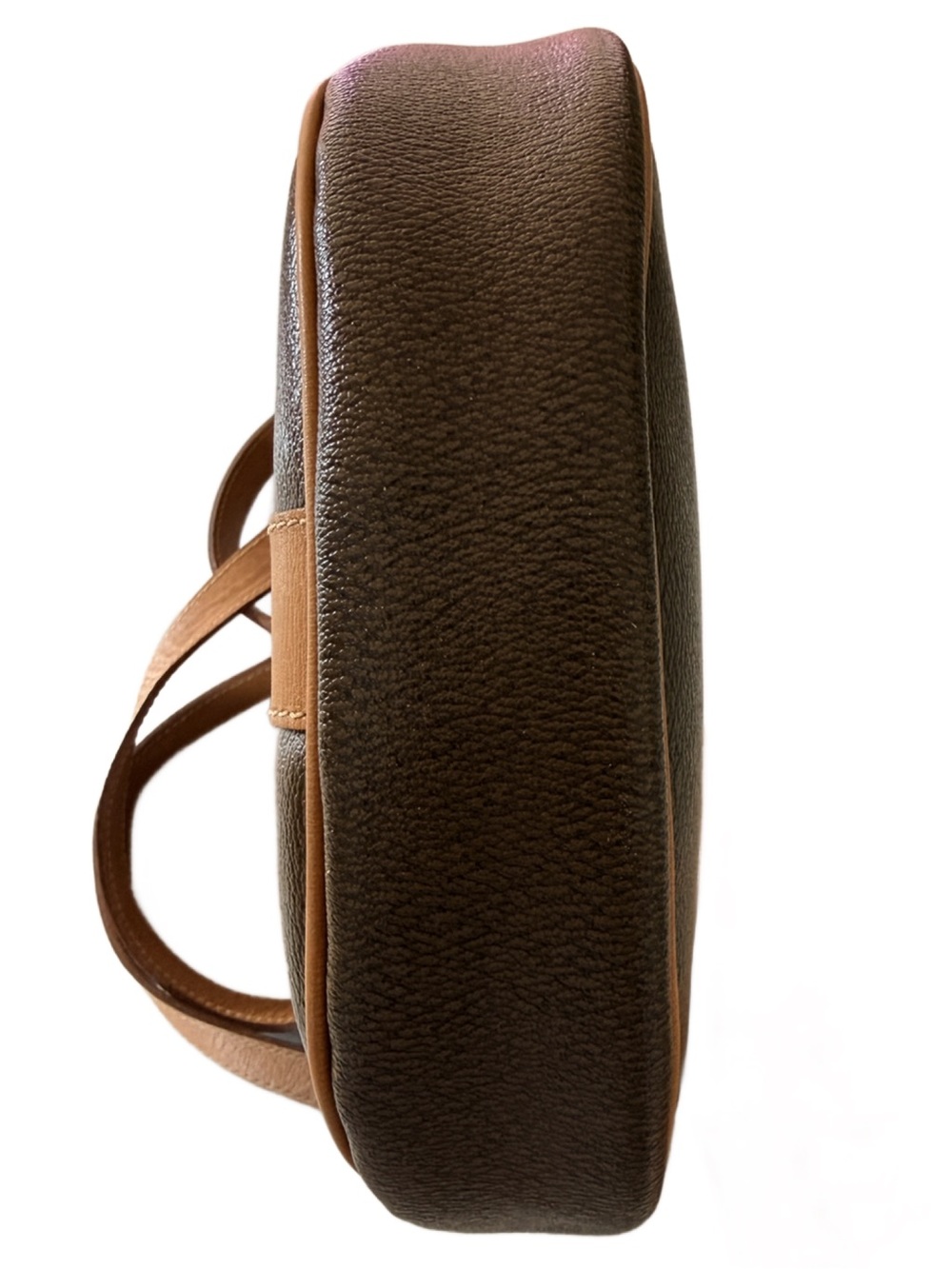 Vintage Lancel Brown & Tan Leather Crossbody Saddle Bag | Made in France - Picture 7 of 16